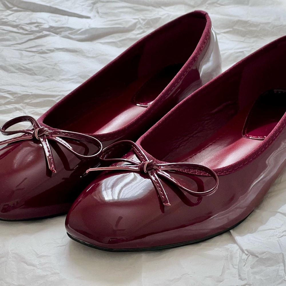 Cider Wine Red Color, Bow Decor, Square Toe Ballet Flats, Super Cute, Mary Jane